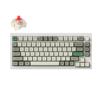 Keychron - Q1 Max RGB Wireless Mechanical Keyboard - Red Switch - 75% Layout with Knob - Shell White-Connectivité exceptionnelle : Passez sans effort d'un appareil à l'autre avec la connexion sans fil 2,4 GHz ou Bluetooth 5.1, offrant des temps de réponse rapides et des capacités multitâches sur votre ordinateur, téléphone et tablette.