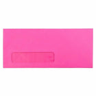JAM Paper Enveloppes format livret Brite Hue à fenêtre avec rabat gommé, 4 1/8 x 9 1/2 po, rose éclatant, 1000/paquet-Rose éclatant