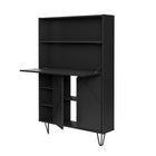Nexera - Bureau mural Slim, Noir-Facile et rapide à monter, ce meuble de la collection Slim nécessite d'être fixé au mur