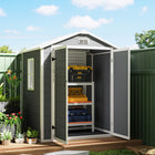 Outsunny - remise de rangement d’extérieur 6 pi x 4,5 pi-Porte verrouillable pour la sécurité, clés incluses
