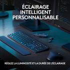 Logitech - MX Keys S Clavier sans fil - Noir-La batterie Li-Po rechargeable (1500 mAh) avec une charge complète dure jusqu'à 10 jours avec des paramètres prédéfinis
