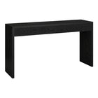 Hudson&Canal - Console Lawrence , 55 po de largeur, grain noir-Un design contemporain moderne pour votre entrée, votre salon, votre bureau et plus encore