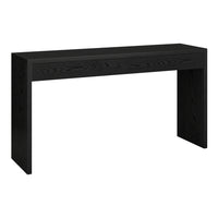 Hudson&Canal - Console Lawrence , 55 po de largeur, grain noir-Un design contemporain moderne pour votre entrée, votre salon, votre bureau et plus encore