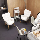 FurnitureR Chaise d'Appoint - Tissu beige ivoire-Une belle pièce dans un bureau à domicile, un salon, une chambre

