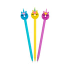 Merangue - Stylo Licorne Beigne - 1.0 mm - Noir-Stylo à bille avec embout en PVC licorne beigne