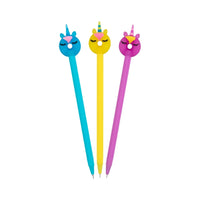 Merangue - Stylo Licorne Beigne - 1.0 mm - Noir-Stylo à bille avec embout en PVC licorne beigne