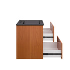 Modway - Scenic Support mural de 24" Vanette de salle de bain - Cerise noire-Matchs non inclus