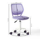 Chaise de Bureau pour Adolescent Homy Casa – Violet-Dimensions (po) : 15,75 x 17,25 x 29,5 à 34,5