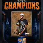 Frameworth - Cadre photoglass de OG Anunoby des New York Knicks trophée du championnat 2026 - 18 po l x 22 po H - noir-Présentoir photoglass encadré : cadre PhotoGlass de OG Anunoby des New York Knicks trophée du championnat 2026 motif championnat noir pour les amateurs et collectionneurs des New York Knicks