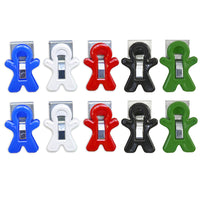 The Pencil Grip - TPG13201-10 Homme aimant Clip magnétique - couleurs assorties - paquet de 10-Attachez aux classeurs, réfrigérateurs et à toute autre surface magnétique.