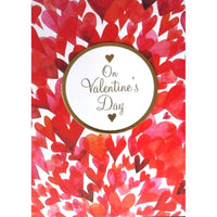 Rosedale Gold - Cartes De souhaits De La Saint-Valentin 5-1/2 po x 8 po / Enveloppes - Paquet de 6 - Beaucoup de Coeurs-Cartes de souhaits qualité boutique