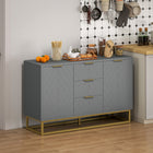 HOMCOM - Buffet 47,2 po L avec rangement - gris-Les étagères réglables dans la petite armoire personnalisent l’espace de rangement 