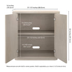 Hudson&Canal - Meuble d'appoint Plympton 32 po de largeur - Blanc aulne-Dimensions du produit : 14" L x 31,5" l x 32" H