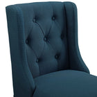 Modway - Baronet Bouton à touffe Tissu rembourré Tabouret de comptoir - Azure-Capacité de poids du tabouret de bar : 500 lb