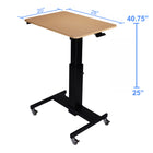 Rocelco MSD-28 Bureau d'école mobile debout, naturel / noir-Pour optimiser la position ergonomique des élèves de toutes tailles