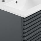 Modway - Render Fixation murale de 18" Vanette de salle de bain - Gris blanc-Matchs non inclus