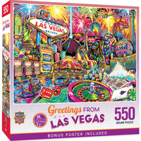 Masterpieces Puzzle Company - Greetings From Las Vegas casse-tête de 550 pièces-Age: 14+