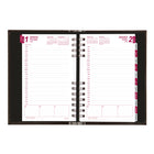 Brownline - 2026 Agenda quotidien CoilPro avec couverture rigide et reliure spirale double - 8 po x 5 po - Noir - Anglais-Reliure spirale double avec couverture rigide d'aspect lézard