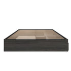 Nexera - Lit Queen 3 tiroirs, Gris écorce-Accommode un matelas standard de format Queen.  Sommier non requis. Capacité de charge: 500 lbs