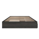 Nexera - Lit Queen 3 tiroirs, Gris écorce-Accommode un matelas standard de format Queen.  Sommier non requis. Capacité de charge: 500 lbs