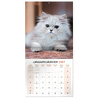 Mead - Calendrier décoratif Chatons 2027, 12 po x 12 po, bilingue-Les grilles mensuelles offrent amplement d’espace pour écrire des rappels