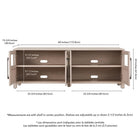 Hudson&Canal - Meuble TV Holbrook pour téléviseurs jusqu'à 75" - Blanc aulne-Dimensions du produit : 15,75" L x 68" l x 24" H