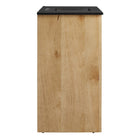 Modway - Appia 36" Vanette de salle de bain - Noir de chêne-Trous centraux de 8"