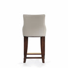 Manhattan Comfort - Shubert tabouret de comptoir moderne en similicuir 22,64" - gris clair - lot de 2-Hauteur du siège : 25,98 po