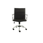 Plata Import - Fauteuil Toni à dossier bas pour le bureau, noir (LS-3011-BLACK)-Revêtement polyuréthane