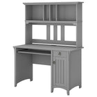 Bush Furniture Salinas – Bureau d'ordinateur avec niche - gris Cape Cod (MY72308-03)-Stratifié sur bois composite