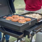 Blackstone - Plaque chauffante / barbecue combiné Tailgater On The Go 17 po-Brûleur rond en fonte, idéal pour griller les aliments directement dessus