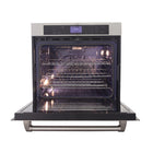 Kucht - Four mural électrique simple 30 po, 5 pi³ - Acier inoxydable-Supports latéraux standards