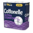 Cottonelle - Papier hygiénique Cottonelle Ultra Comfort - papier hygiénique robuste - Paquet de 24-Le papier hygiénique à deux épaisseurs ultra doux et de qualité est sécuritaire pour les fosses septiques et trois fois plus absorbant** pour protéger vos mains et vos fesses pendant le nettoyage.