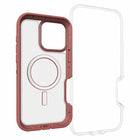 OtterBox - Coque Defender XT transparente pour iPhone 16 Pro Max - Rouge brique transparente-Contrôle sans compromis sur la protection