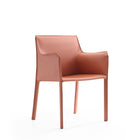 Manhattan Comfort - Lot de 2 fauteuils de salle à manger modernes Paris 55 cm, revêtement similicuir, coloris argile-Rembourré en similicuir