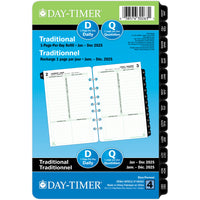Day-Timer - Recharge datee 2025 1 page/jour de bureau - 8 1/2 po H x 5 1/2 po l - bilingue-Format des pages : 8 1/2 po H x 5 1/2 po l