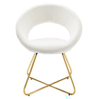 Modway - Nouvelle Performance Velvet Chaise à manger Ensemble de 2 - Or Blanc-8