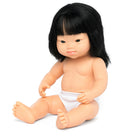 Miniland - Poupée bébé de 15 pouces anatomiquement correcte - fille asiatique atteinte du syndrome de Down.-Poupée fille anatomiquement correcte