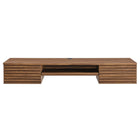 Modway - Render Fixation murale Bois Bureau - Noyer-Tiroirs glissants à extension complète