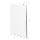 Porte-affiche à montage mural Deflecto Classic Image – Orientation portrait − 2 po l x 11 po H – Transparent-Pour l’insertion d’affiches en format portrait, 8,5 l x 11 H po