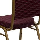 Flash Furniture – Chaise banquet empilable à dossier en dôme, siège en tissu bourgogne 2,5po, doré (FDC03AGEFE1679)-Panneau arrière sans couture