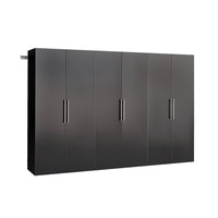 Prepac - Armoire accrochable HangUps de 108 po ensemble E - noir-Ensemble E Détails : Qté 3 Grande armoire de rangement de 36 po 36 po L x 72 po H x 20 po P 3 étagères réglables et 1 étagère fixe avec séparateur central Les étagères ont une épaisseur de 0,75 po Capacité de poids : 200 lb 40 lb par étagère