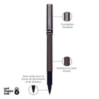 uni-ball Stylos à bille roulante Deluxe - pointe micro (0.5 mm) - Noir - paquet de 12-0.5mm Pointe Micro