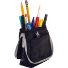 Five Star - Pochette à crayons Stand 'N Store - 8 po x 4,5 po - noir / gris-Pochette intérieure offrant du rangement supplémentaire