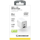 Scosche - Chargeur rapide USB-C Alimentation électrique 32 W PowerVolt de pour la maison-Charge et alimentation électrique 3.0 : offre une charge incroyablement rapide, jusqu'à 4 fois plus rapide qu'un chargeur USB standard de 5 W, pour votre appareil USB-C. Les appareils iPhone compatibles se chargent jusqu'à 50 % en seulement 30 minutes.