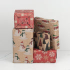 JAM Paper -  Emballage cadeau assorti - Papier d'emballage kraft de Noël - 125 pieds carrés au total - Ensemble de Noël kraft pour enfants - 5 rouleaux/paquet-6