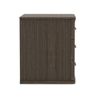 Manhattan Comfort - Table de nuit traditionnelle Clifford à 3 tiroirs - Noyer-Assemblage à domicile requis Tout le matériel inclus
