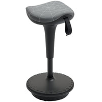 Vinsetto - Tabouret oscillant sans dossier à hauteur réglable - gris-Conception sans dossier favorisant l’assise active et une posture correcte, en sollicitant les muscles du tronc