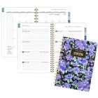 AT-A-GLANCE - Agenda hebdomadaire/mensuel BADGE floral 2026 - 8 1/2 po H x 5 1/2 po l - multicoloure - bilingue-Reliure à double spirale
