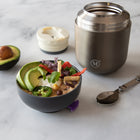 Minimal - Contenant à aliments à isolation sous vide V2, doubles parois acier inoxydable, 700 ml, gris métallique-Fait d’acier inoxydable 18/8 de qualité alimentaire et matériaux non toxiques sans EPA